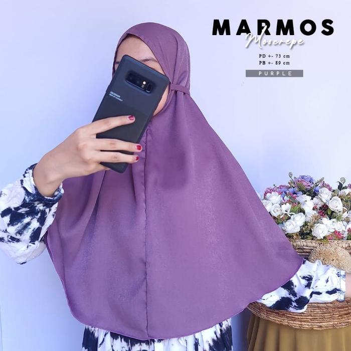 Gambar HIJAB BERGO MARYAM MOSCREPE PREMIUM / Hijab Bergo Tali Instan - Purple dari AL29 Store undefined Tokopedia