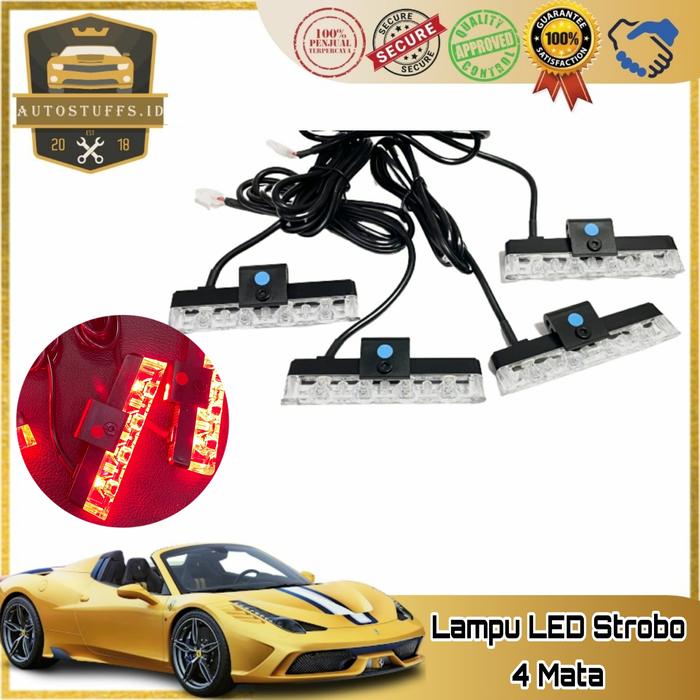 Jual Lampu LED Strobo Grill/Lampu LED Strobo Set/LED Strobo 4 Titik ...