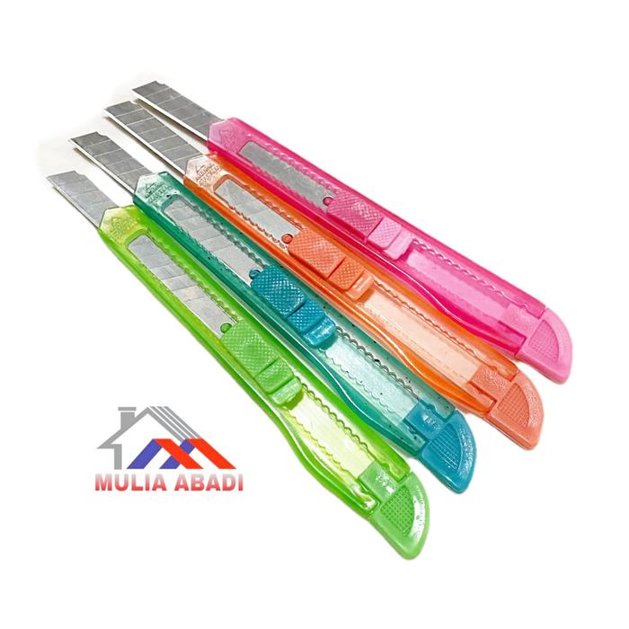 Gambar CUTTER KECIL /CUTTER MINI BIASA WARNA WARNI dari muliaabadi888 undefined Tokopedia