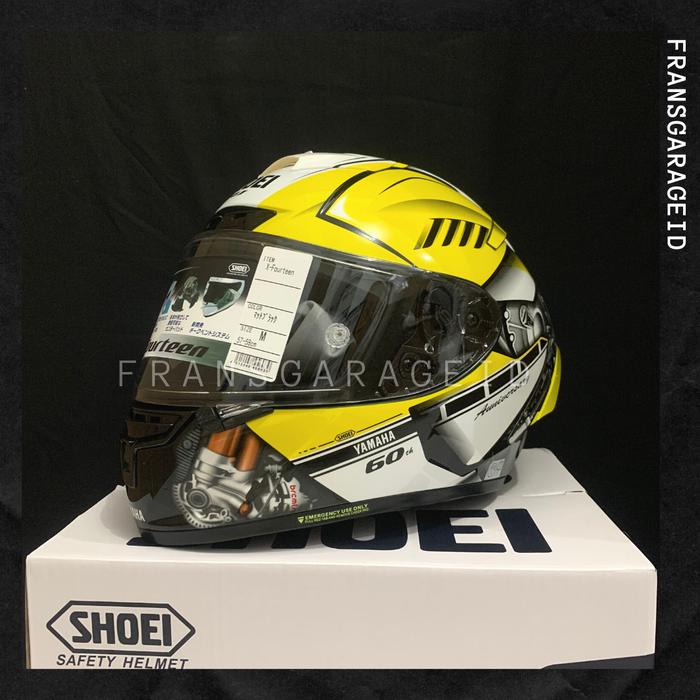 Jual HELM SHOEI X14 60TH YAMAHA KUNING SPECIAL EDITION 1:1 M