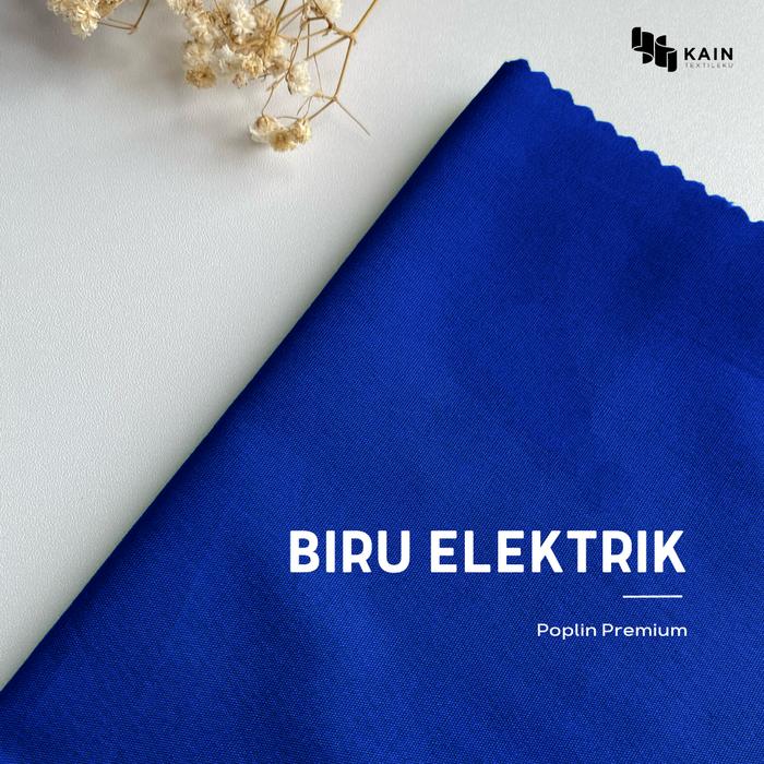 Gambar Bahan Kain Cotton Poplin Premium per 0.5 meter - Biru elektrik dari Kain Textileku undefined Tokopedia