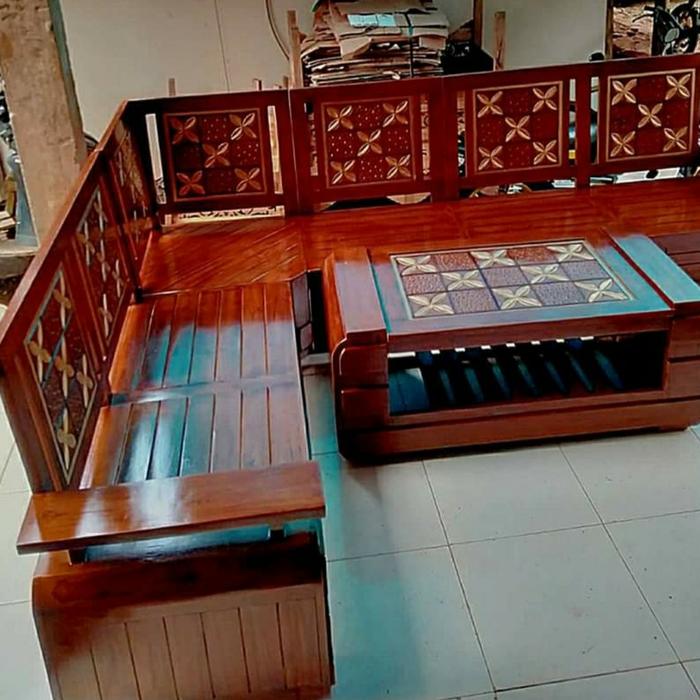 Gambar Kursi Sudut Tamu Jati Furniture Lancar Mebel Jepara Asli dari FURNITURE LANCAR undefined Tokopedia