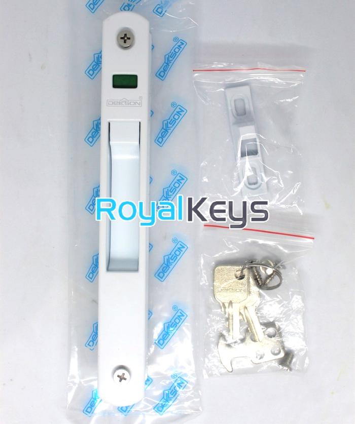 Gambar Kunci Pintu Sliding Door Lock Dekson Dekkson KS RA6 Handle Aluminium - Putih dari Royal Keys undefined Tokopedia