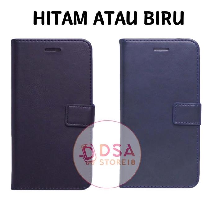 Gambar Sarung Kulit Leather Xiaomi Redmi 5A Flip Case Cover Wallet Dompet - Hitam/Biru dari DsaStore18 undefined Tokopedia