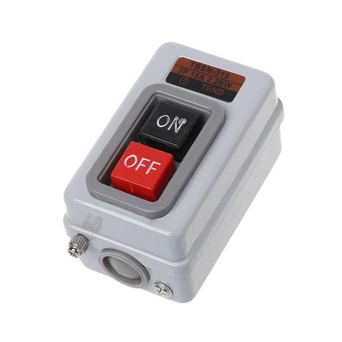 Jual Power Push Button Switch ON-OFF TBSN-315 3P 15A 2.2kW 500V TBSN315 ...