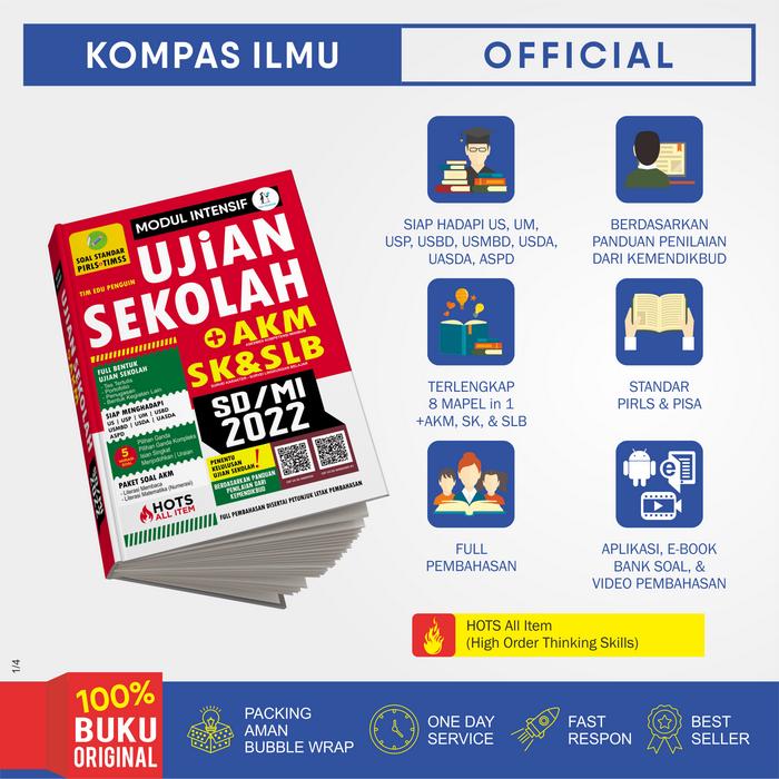 Gambar Buku MODUL INTENSIF UJIAN SEKOLAH + AKM SD/MI 2022 (Edu Penguin) dari KOMPAS ILMU undefined Tokopedia