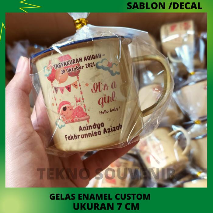 Gambar Gelas Cangkir Kaleng Enamel Souvenir Gelas Enamel Custom Desain Sample - Putih, Tanpa Kemasan dari Tokoteknologi undefined Tokopedia