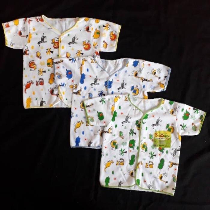 Gambar 3 PCS BAJU SHAQUEEN LENGAN KUTUNG/ PENDEK/ PANJANG PUTIH MOTIF NB dari Golden Baby 2 undefined Tokopedia