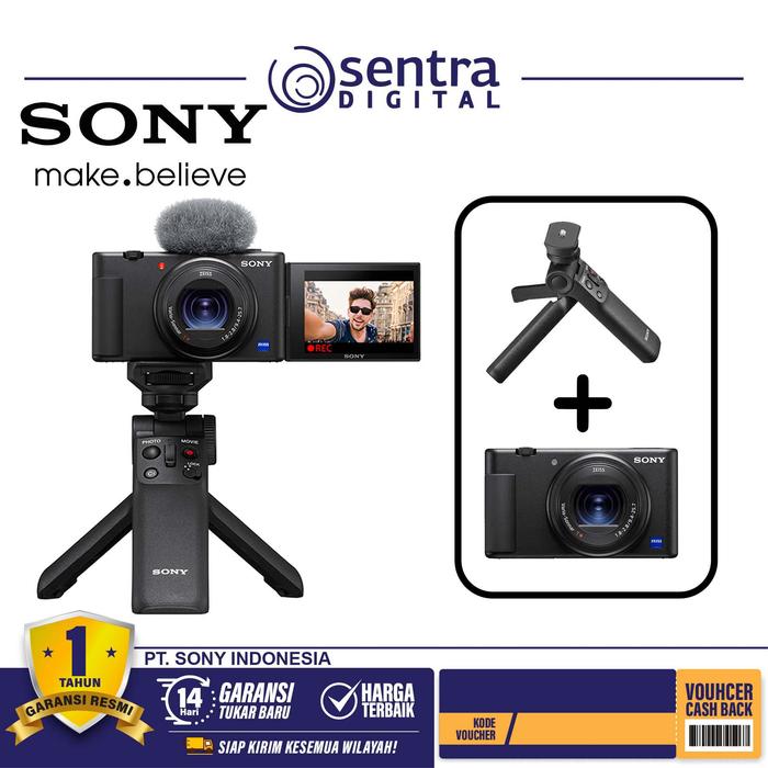 Gambar SONY ZV1 / ZV-1 black Kamera Digital Pocket Vlog Vlogger Garansi RESMI - Hitam dari Sentra Digital undefined Tokopedia