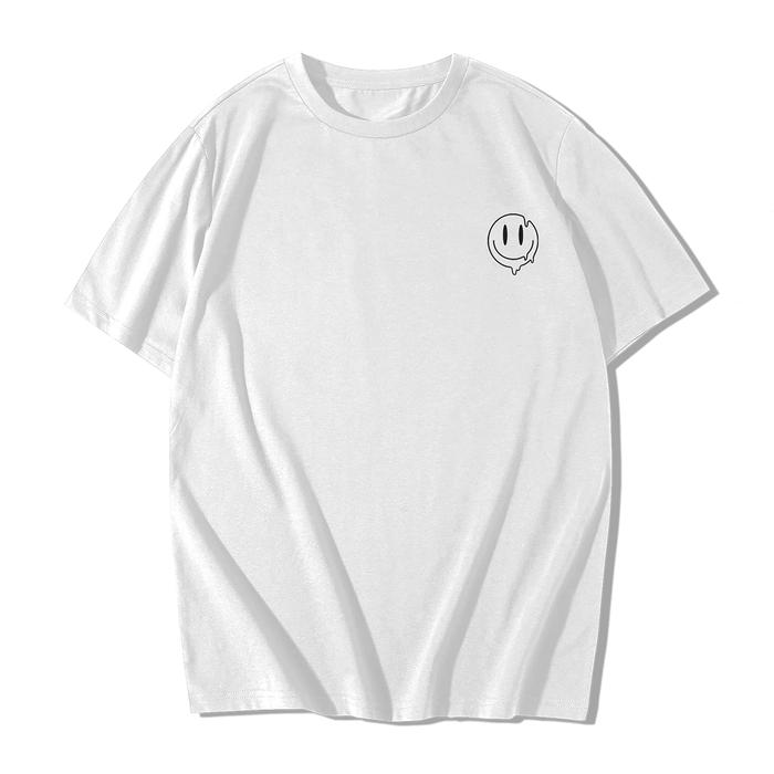 Gambar BAJU/T-SHIRT/KAOS DISTRO MURAH PRIA WANITA EMOTICON PUTIH HITAM MERAH - Putih, S dari UBAID_COLLECTION undefined Tokopedia