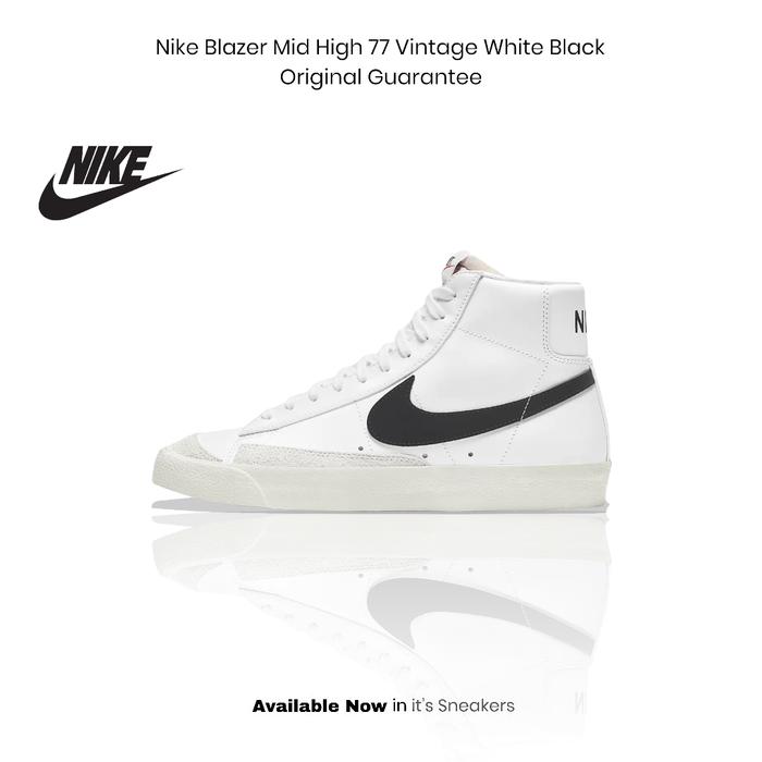 nike mid blazer white black