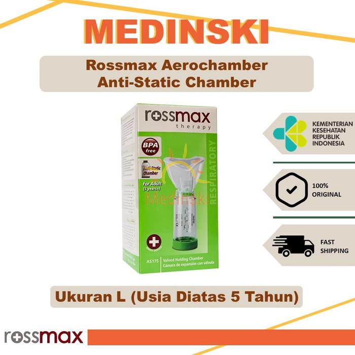 Gambar Rossmax Aerospacer Aerochamber AS175 Corong Asma Aero Spacer Chamber - L (Hijau) dari medinski undefined Tokopedia