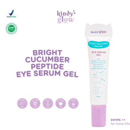 Gambar KINDY GLOW Bright Cucumber Peptide - Eye Serum Gel dari Vraie Beaute undefined Tokopedia