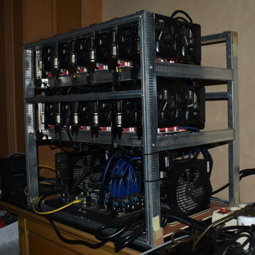 Gambar Open rig case ( rak untuk mining 12 GPU ) - L40 VGA 2fan dari AnugerahTeknologi undefined Tokopedia