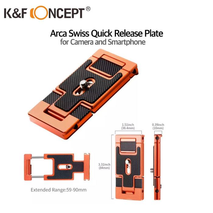 Gambar K&F Concept Arca Swiss Quick Release Plate for Camera and Smartphone dari LuckyMoon1 undefined Tokopedia
