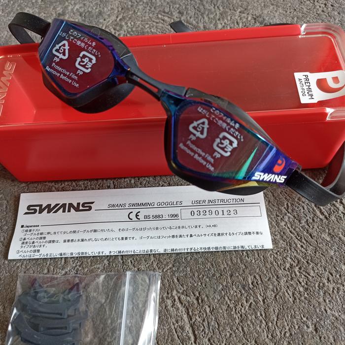 Gambar Kacamata Renang Swans SR 72 M PAF Swimming Goggles Original - Black - EMSK dari Googles Pro undefined Tokopedia