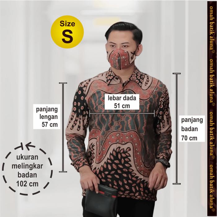 Gambar Kemeja Batik Pria Lengan Panjang Baju Batik Remaja Dewasa Reguler Slim - S dari Omah Batik-Jogja undefined Tokopedia