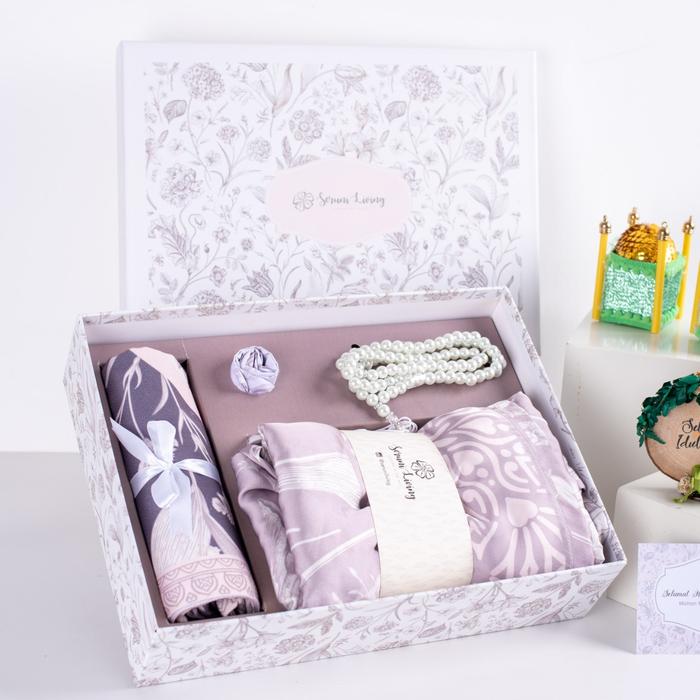 Gambar Hampers Lebaran Mukena dan Sajadah Premium Classic Rose - Toffee dari Seruni Living undefined Tokopedia
