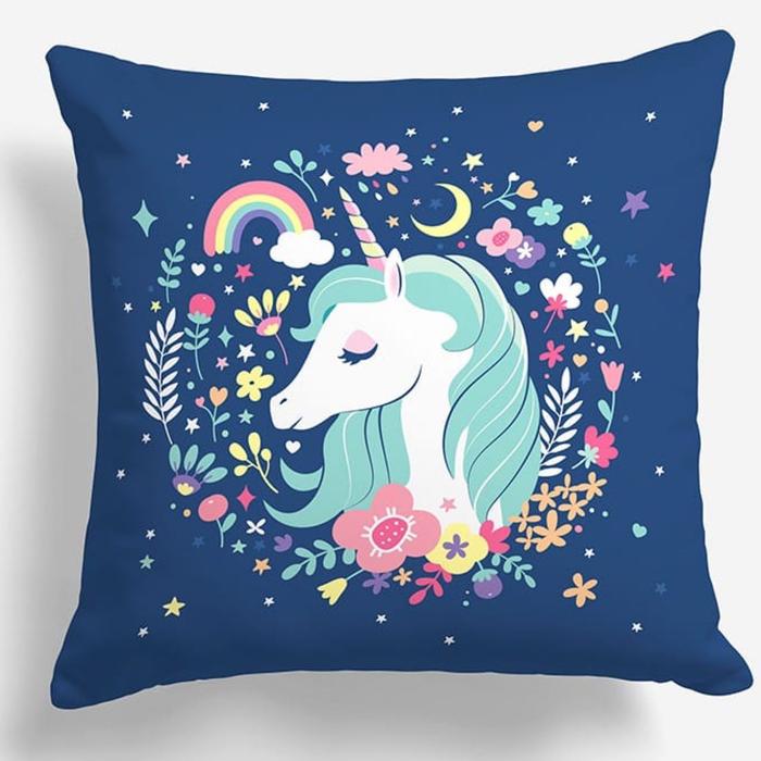 Gambar Bantal Sofa Print Motif Magic Unicorn 40x40 cm - Pusat Kado Murah - H dari PUSAT KADO MURAH undefined 4 Tokopedia