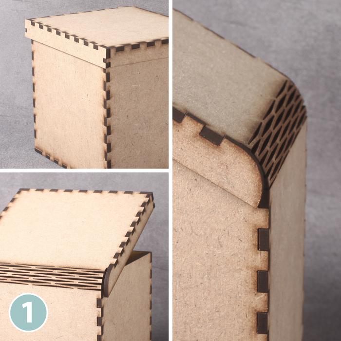 Gambar DIY Custom Box Wadah Penyimpanan Storage Multifungsi MDF Tanpa Lem - tipe 1, sisi A dari Artifice undefined Tokopedia