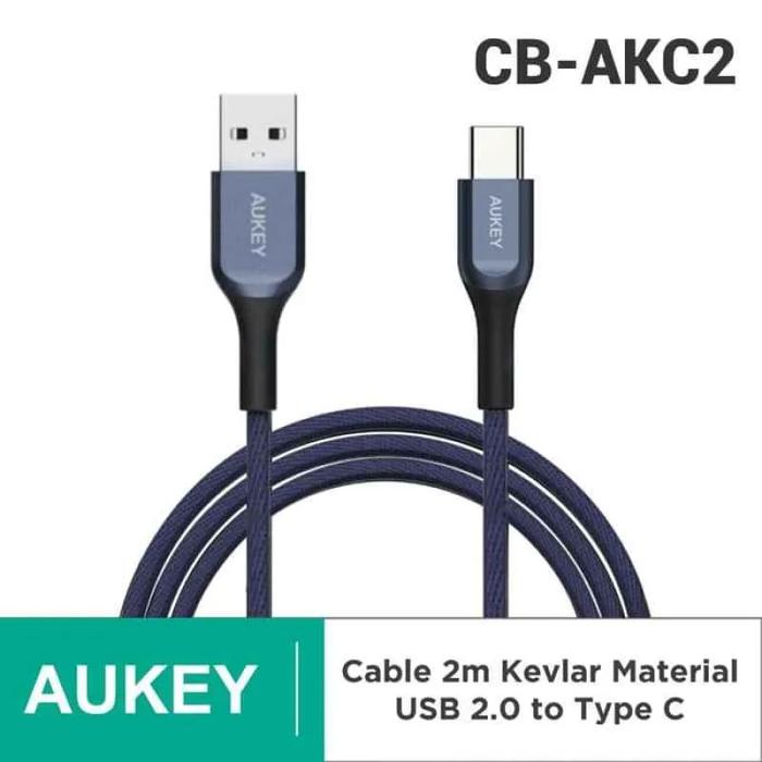 Gambar [jikalaku] AUKEY CB-AKC2 USB Type C Kabel Data [2m] - black dari jikalaku undefined Tokopedia