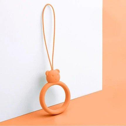 Gambar New Cartoon Mobile Phone Lanyard Silicone Ring serbaguna OS Strap Cute - Orange Bear dari POSHacc undefined Tokopedia