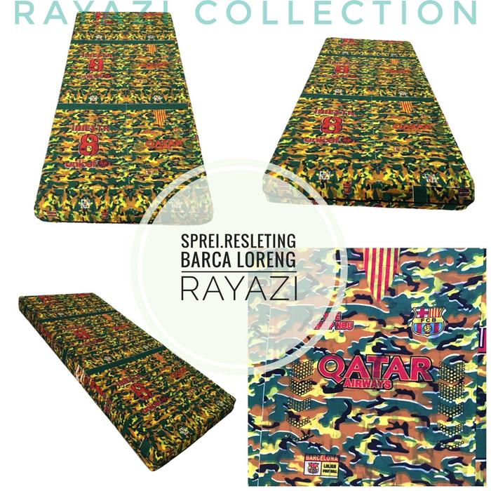 Gambar Sprei Resleting Uk.70x200x15-20 cm Motif BOLA - Barca Loreng dari Rayazi Collection undefined Tokopedia