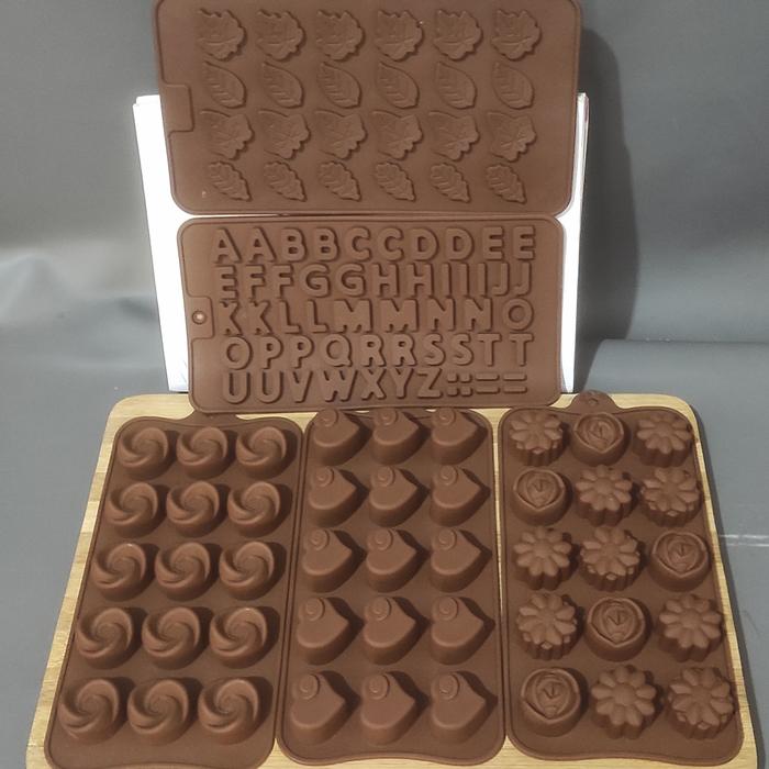 Gambar Cetakan Coklat Pudding Jeli Silicone Huruf Daun Heart Bunga Rose - Daun dari Permata Mks undefined Tokopedia
