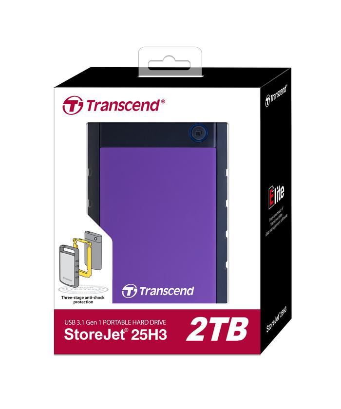Gambar Transcend External Harddisk Storejet 25H3 2TB Antishock - Ungu dari Redcomp Kota Administrasi Jakarta Pusat Tokopedia