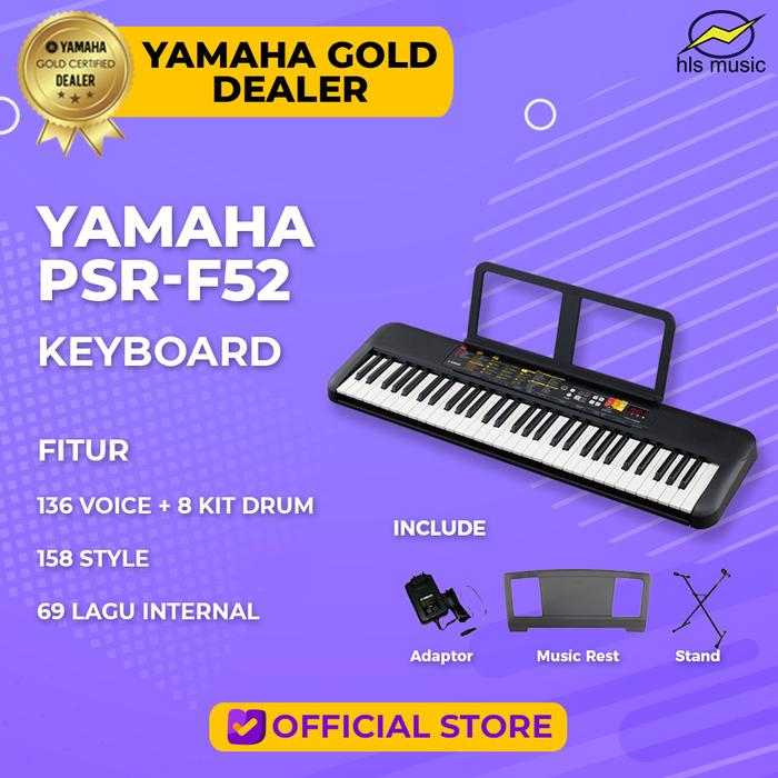 Gambar Yamaha PSR-F52 / PSR F52 / PSRF52 Portable Keyboard Paket Stand - Paket Stand dari HLS Music Indonesia undefined Tokopedia