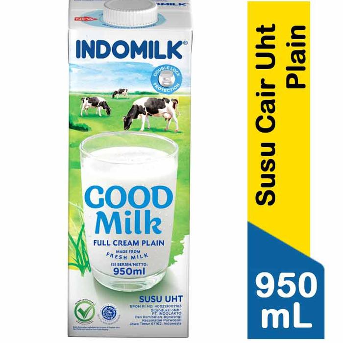 Gambar Susu UHT Indomilk Full Cream 1 Liter|Indomilk UHT Chocolate 950ml - FULL CREAM dari Toko Ritel Indonesia undefined Tokopedia