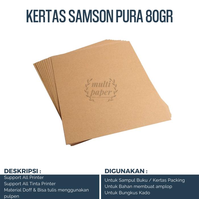 Gambar Kertas Samson A3 isi 500 lembar / Kertas Coklat / Kertas Packing - Pura 80gr dari Multi Paper undefined Tokopedia