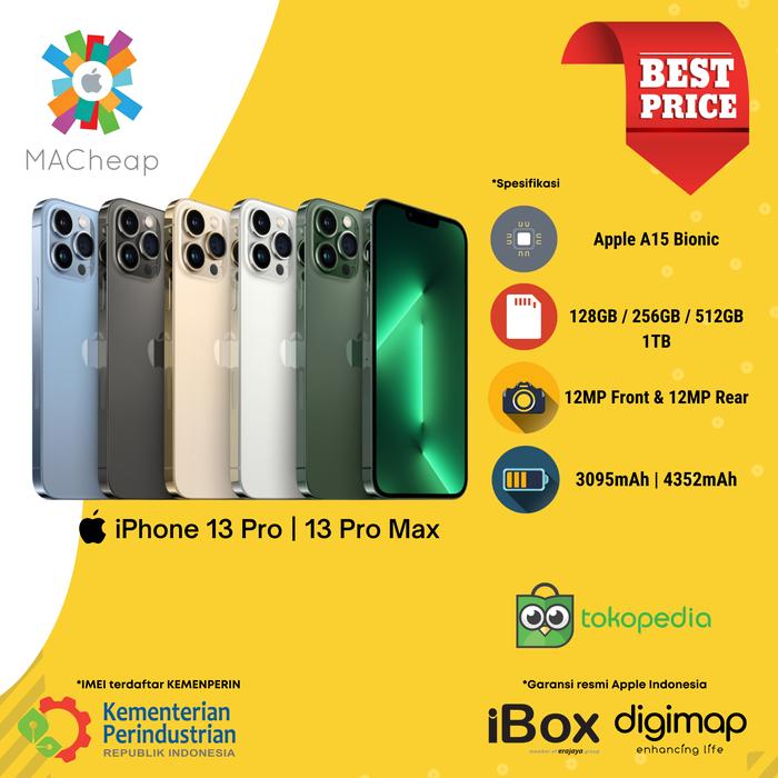 Gambar iPhone 13 Pro / Pro Max 128GB 256GB 512GB 1TB Garansi Resmi iBox NEW - Pro Max 512GB, Silver dari MACheap undefined Tokopedia