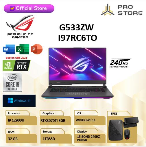 Rog Gaming Rog Strix Scar G ASUS ROG STRIX SCAR G533ZW I97RC6TO I9