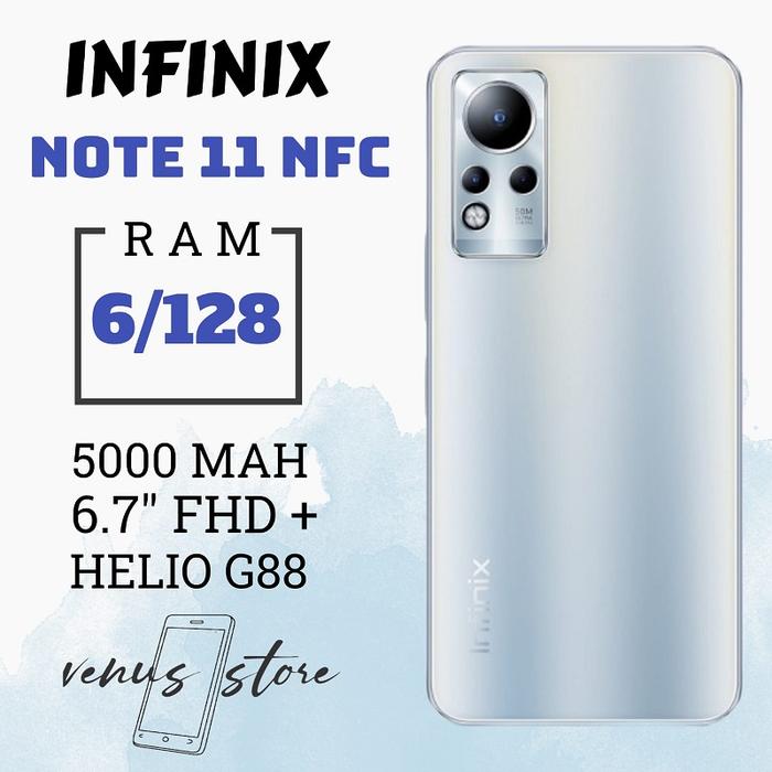Gambar Infinix Note 11 NFC 6/128GB - Helio G88 - 6.7" Vivid AMOLED FHD+ - Putih dari Venus sgc undefined Tokopedia