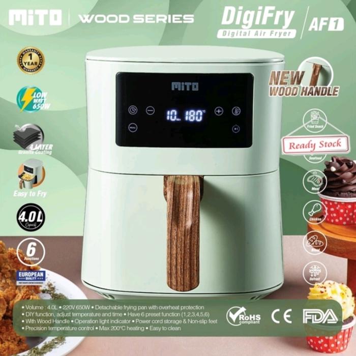 Gambar Penggorengan Tanpa Minyak Mito Digital Air Fryer AF1 - Hijau dari MochiMochiTT undefined Tokopedia
