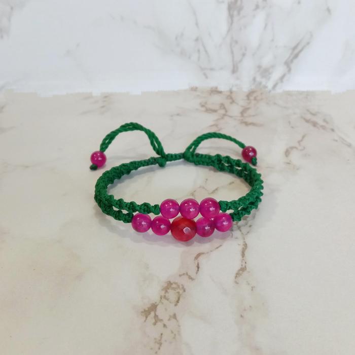 Gambar Gelang Tali Macrame Batu Pirus Merah,Pink Agate,Ruby Zoisite,Labrador - Labradorite dari Ameliashop73 undefined 5 Tokopedia