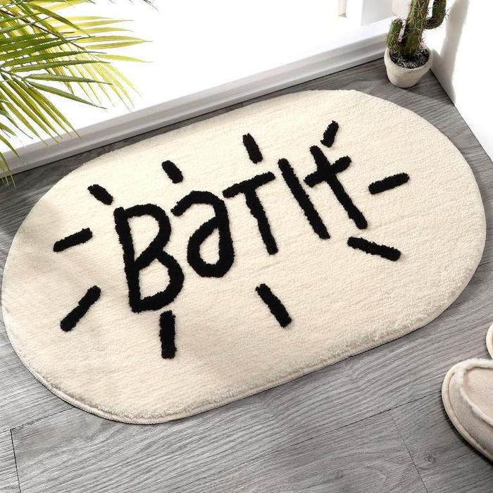 Gambar Soft Bath Mat Aesthetic Absorb Water Bath Carpet / Keset Kamar Mandi - Putih dari Aimin undefined Tokopedia