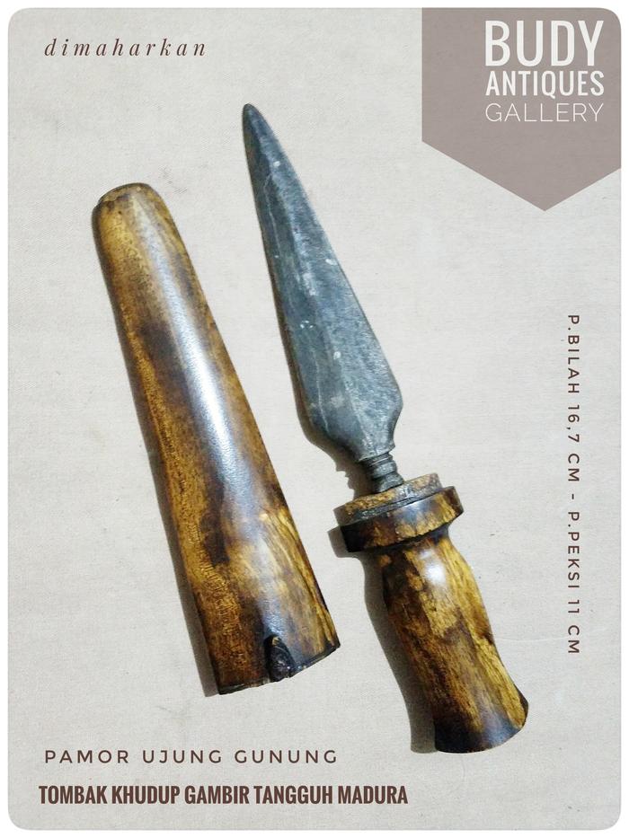 Gambar Tombak Khudup Gambir Tangguh Madura Pamor Ujung Gunung dari Budy Antiques Gallery undefined Tokopedia