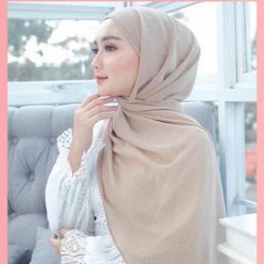 Gambar Pashmina Inner 2in1/Hijab Pashmina Inner Ceruty Baby Doll - Khaki dari alviana hijab undefined Tokopedia