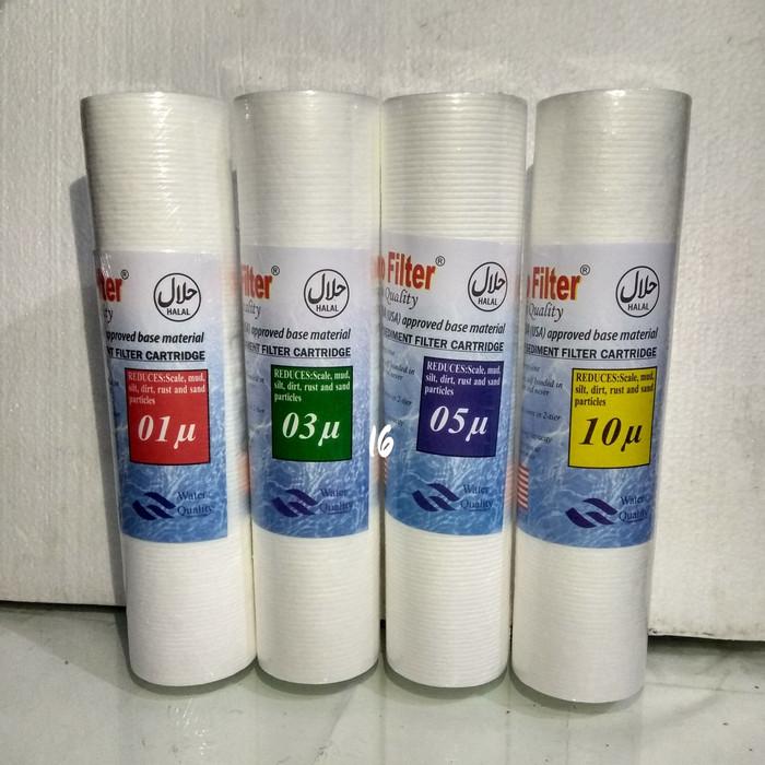 Gambar Catridge/Sediment Filter Air Spun Sedimen Nano 10'' 0,1 0,3 0,5 10 - 10 micrin dari MandiriWater Filter undefined Tokopedia