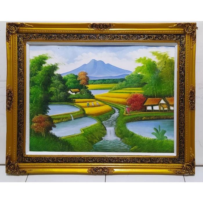 Gambar lukisan pemandangan alam cat minyak - p3 dari AB1 ONE GALERI undefined Tokopedia