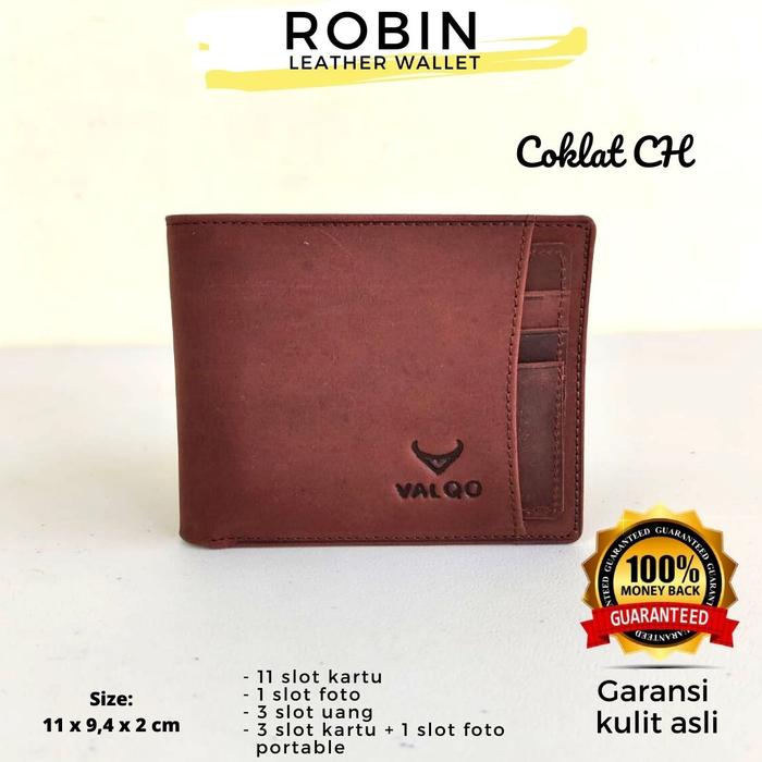Gambar ROBIN Dompet Pria Kecil Kulit Asli 100% Original Kualitas Import - Coklat CH dari Killua Adventure undefined Tokopedia