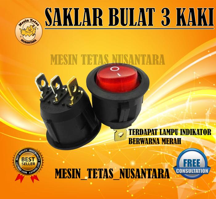 Jual Saklar Bulan 3 Kaki ON OFF AC dan DC - Kab. Ponorogo - MESIN TETAS ...