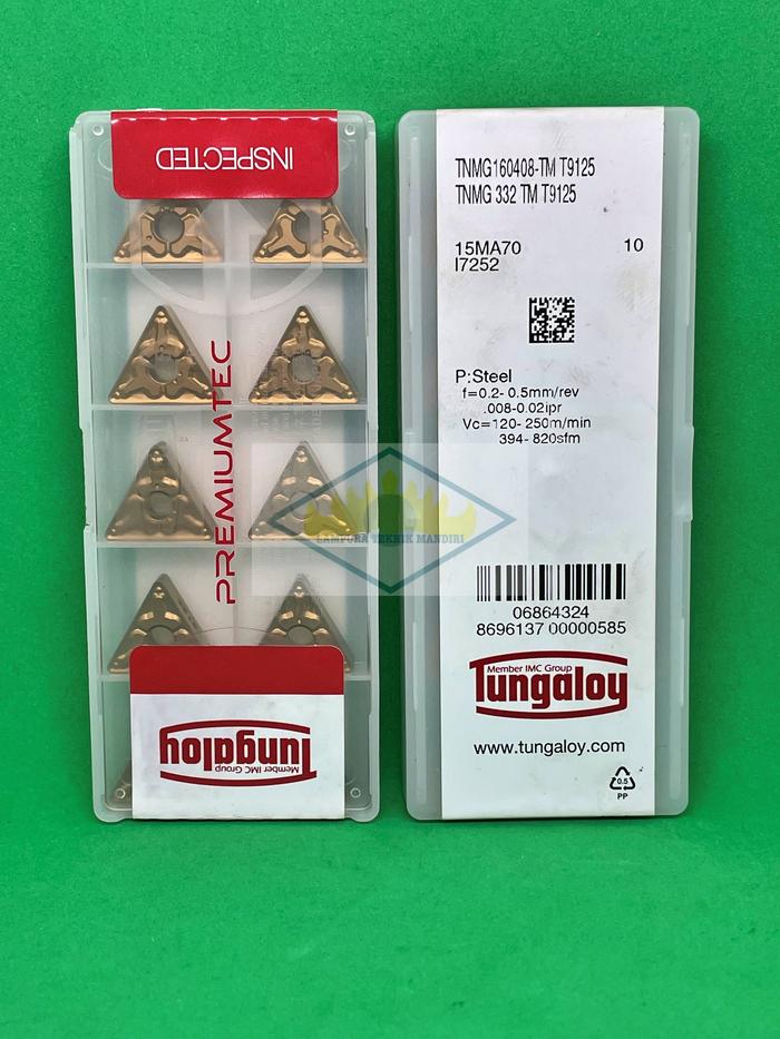 Jual INSERT BUBUT TNMG 160408TM T9125 TUNGALOY Kab. Bekasi Lampura
