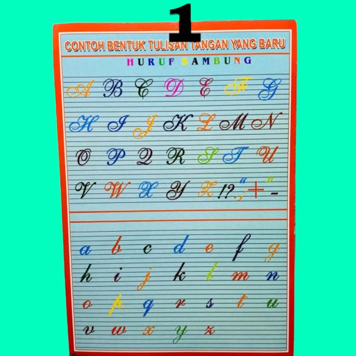 Gambar POSTER EDUKASI ANAK MENGENAL HURUF SAMBUNG DAN HURUF TEGAK - No.1 dari SAHABAT MK undefined Tokopedia