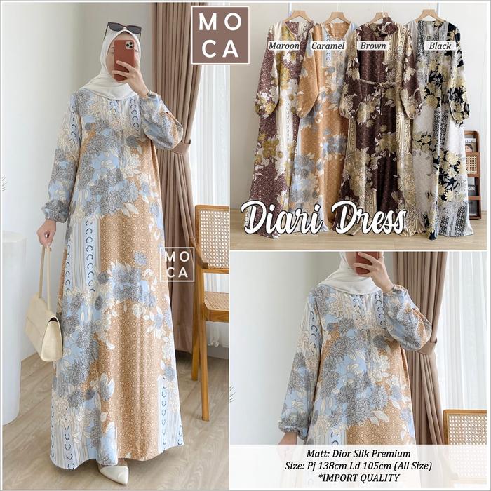 Gambar GAMIS DRESS DIARI LD 105 BY ORIGINAL MOCA - C dari storefatin undefined Tokopedia