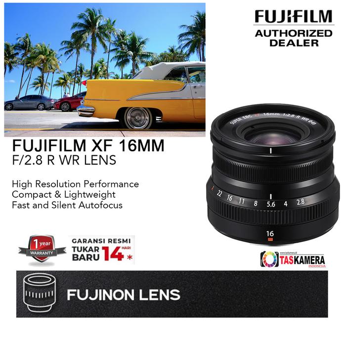 Gambar FUJINON LENS XF 16mm F2.8 R WR - Garansi Resmi Fujifilm Indonesia - Black dari TasKamera-ID Kota Administrasi Jakarta Barat Tokopedia