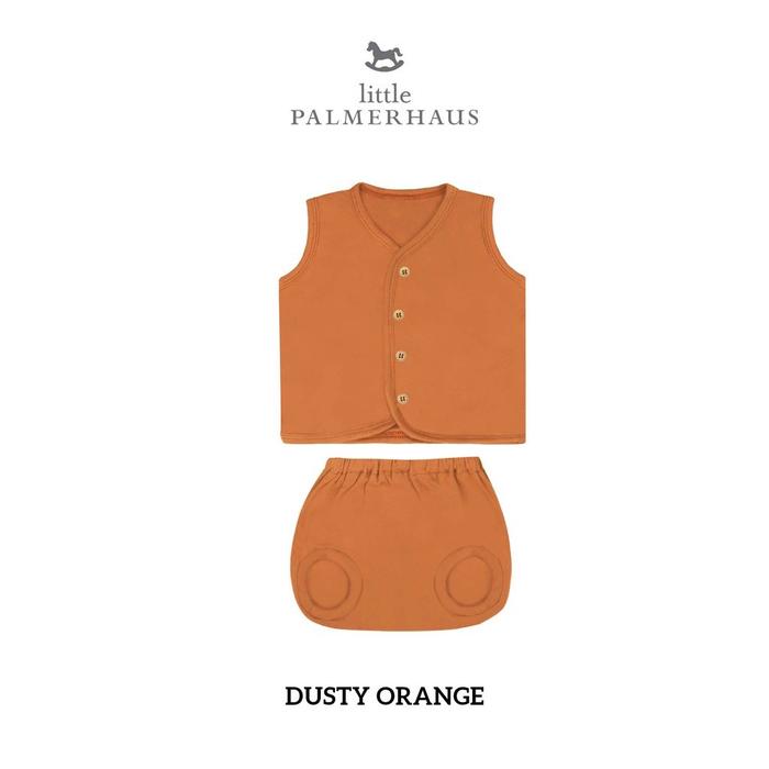 Gambar Little Palmerhaus Sleevess Button Tee Set / Setelan KUTUNG Kancing - Dusty Orange, ButtKUTUNG 0-6m dari DearKiddyID undefined Tokopedia