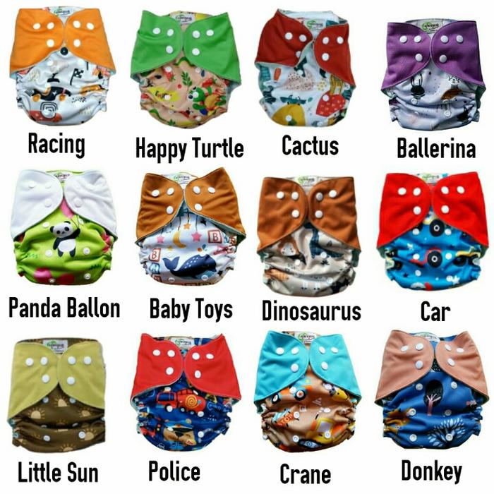 Gambar Clodi Ningrat Front Snap 1 insert bamboo | Ningrat Cloth Diaper - Half Motif dari Mufliha Babyshop undefined Tokopedia